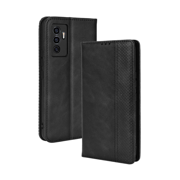 Custodia per telefono in pelle con trama retrò con fibbia magnetica, For TCL 205, For vivo Y3s 2021, For vivo S10e / V23e 4G / 5G, For vivo Y15s 2021 / Y15a, For Infinix Hot 11, For Infinix Note 11 Pro