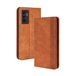 Custodia per telefono in pelle con trama retrò con fibbia magnetica, For TCL 205, For vivo Y3s 2021, For vivo S10e / V23e 4G / 5G, For vivo Y15s 2021 / Y15a, For Infinix Hot 11, For Infinix Note 11 Pro