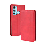 Custodia per telefono in pelle con trama retrò con fibbia magnetica, For TCL 205, For vivo Y3s 2021, For vivo S10e / V23e 4G / 5G, For vivo Y15s 2021 / Y15a, For Infinix Hot 11, For Infinix Note 11 Pro