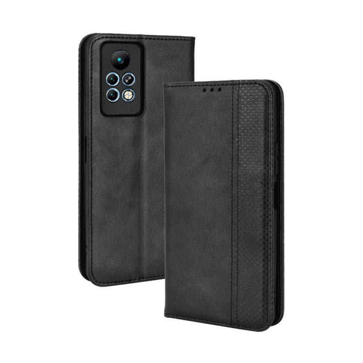 Custodia per telefono in pelle con trama retrò con fibbia magnetica, For TCL 205, For vivo Y3s 2021, For vivo S10e / V23e 4G / 5G, For vivo Y15s 2021 / Y15a, For Infinix Hot 11, For Infinix Note 11 Pro