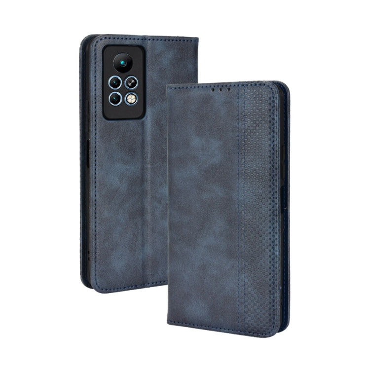 Custodia per telefono in pelle con trama retrò con fibbia magnetica, For TCL 205, For vivo Y3s 2021, For vivo S10e / V23e 4G / 5G, For vivo Y15s 2021 / Y15a, For Infinix Hot 11, For Infinix Note 11 Pro