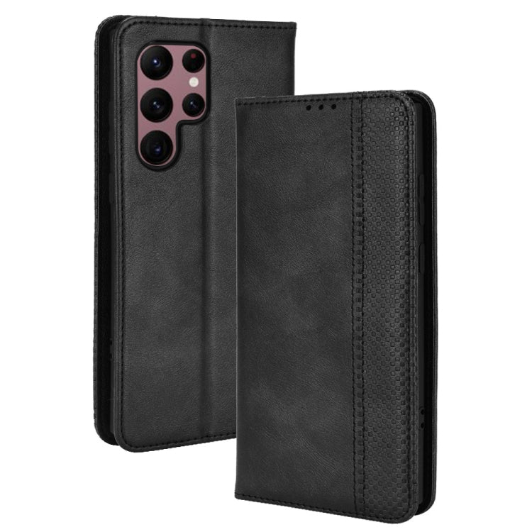 Custodia per telefono in pelle con trama retrò con fibbia magnetica, For Samsung Galaxy S22 Ultra 5G, For Sharp Aquos Wish, For Xiaomi 12, For OnePlus 10 Pro 5G, For Umidigi A11s, For ZTE Libero 5G II