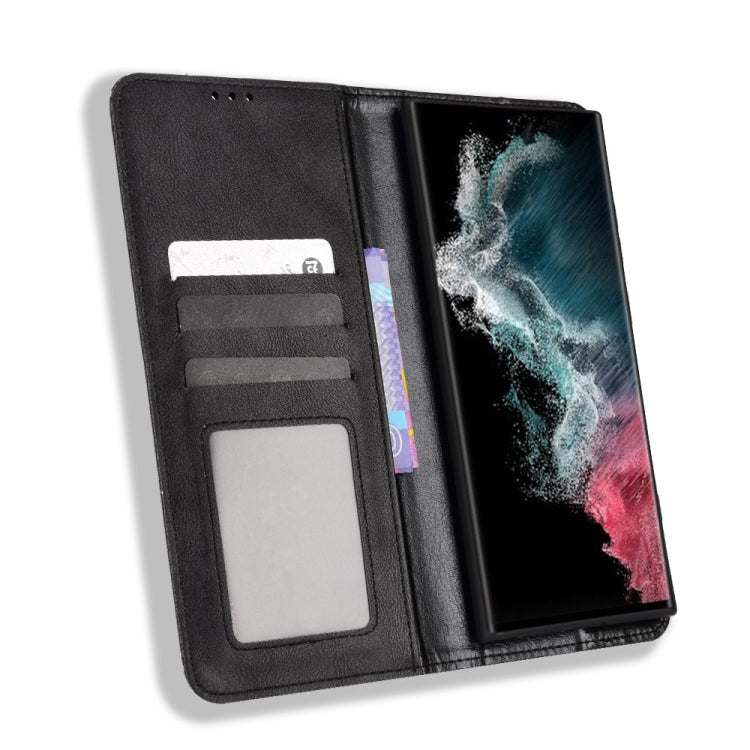 Custodia per telefono in pelle con trama retrò con fibbia magnetica, For Samsung Galaxy S22 Ultra 5G, For Sharp Aquos Wish, For Xiaomi 12, For OnePlus 10 Pro 5G, For Umidigi A11s, For ZTE Libero 5G II