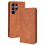 Custodia per telefono in pelle con trama retrò con fibbia magnetica, For Samsung Galaxy S22 Ultra 5G, For Sharp Aquos Wish, For Xiaomi 12, For OnePlus 10 Pro 5G, For Umidigi A11s, For ZTE Libero 5G II
