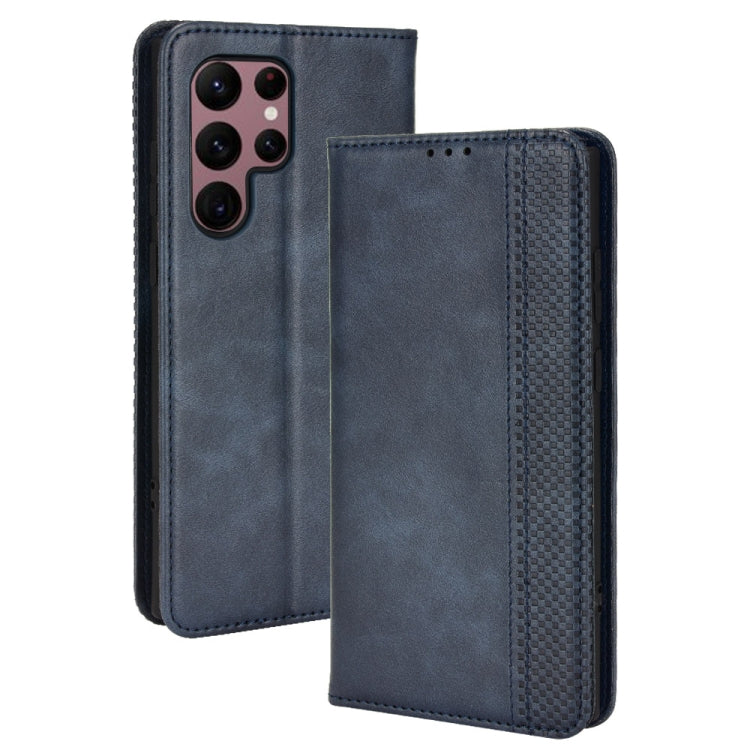 Custodia per telefono in pelle con trama retrò con fibbia magnetica, For Samsung Galaxy S22 Ultra 5G, For Sharp Aquos Wish, For Xiaomi 12, For OnePlus 10 Pro 5G, For Umidigi A11s, For ZTE Libero 5G II