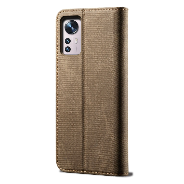 Custodia per telefono in pelle stile casual con trama denim, For Xiaomi 12/12S, For Xiaomi 12 Pro/12S Pro, For Xiaomi 12X
