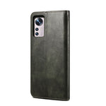 Custodia per telefono in pelle con texture Crazy Horse cerata semplice, For Xiaomi 12/12S, For Xiaomi 12 Pro/12S Pro, For Xiaomi 12X