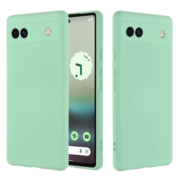 Custodia per telefono in silicone liquido di colore puro, For Google Pixel 6a