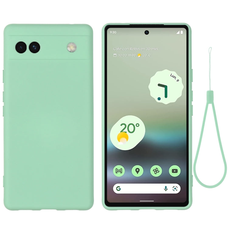 Custodia per telefono in silicone liquido di colore puro, For Google Pixel 6a