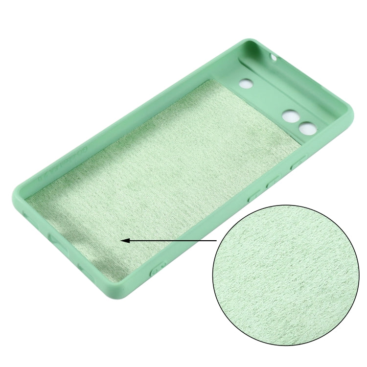 Custodia per telefono in silicone liquido di colore puro, For Google Pixel 6a