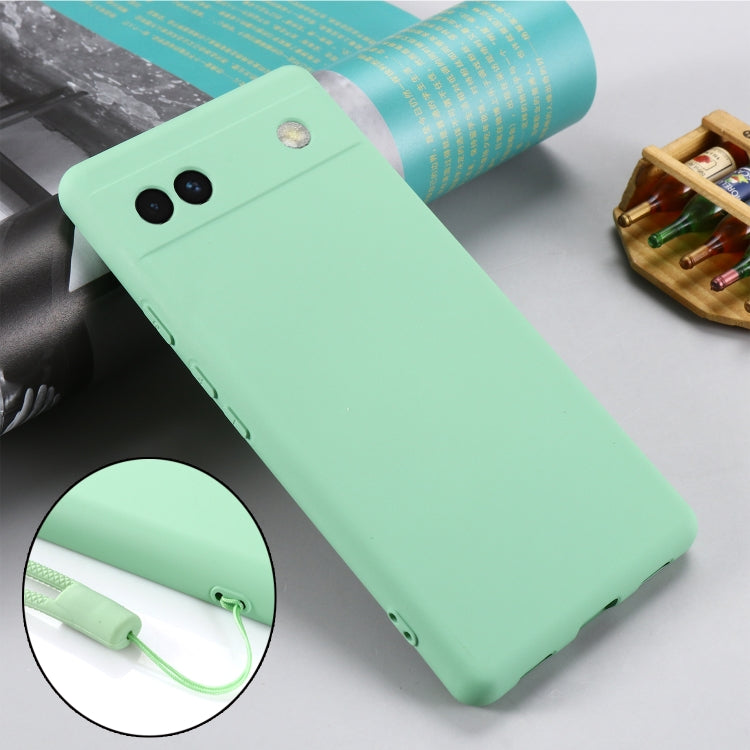 Custodia per telefono in silicone liquido di colore puro, For Google Pixel 6a