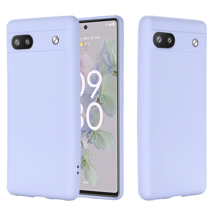 Custodia per telefono in silicone liquido di colore puro, For Google Pixel 6a