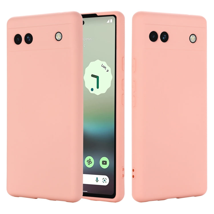 Custodia per telefono in silicone liquido di colore puro, For Google Pixel 6a