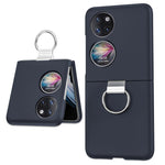 Custodia per telefono PC trasparente con supporto ad anello, For Huawei P50 Pocket