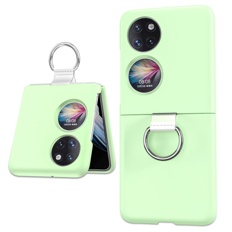 Custodia per telefono PC trasparente con supporto ad anello, For Huawei P50 Pocket