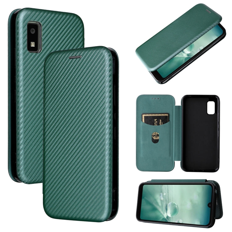 Custodia per telefono in PU con vibrazione orizzontale magnetica in fibra di carbonio, For Sharp Aquos Wish SHG06, For Xiaomi 12 5G