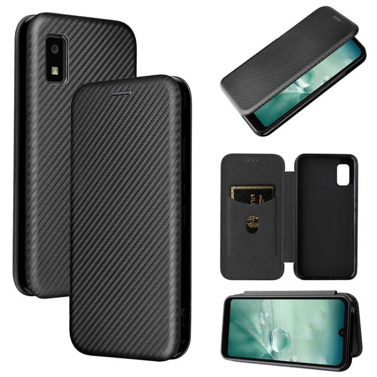 Custodia per telefono in PU con vibrazione orizzontale magnetica in fibra di carbonio, For Sharp Aquos Wish SHG06, For Xiaomi 12 5G