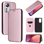 Custodia per telefono in PU con vibrazione orizzontale magnetica in fibra di carbonio, For Sharp Aquos Wish SHG06, For Xiaomi 12 5G