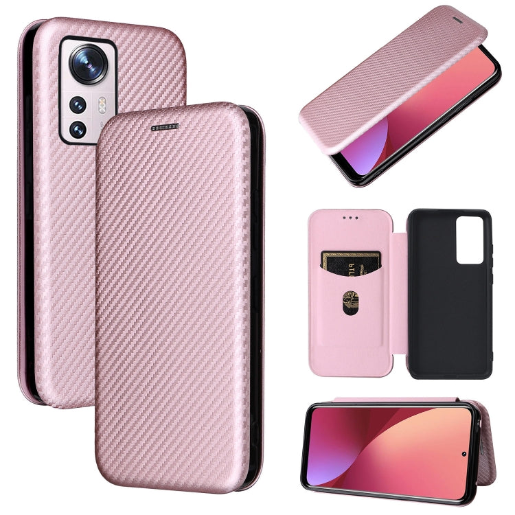 Custodia per telefono in PU con vibrazione orizzontale magnetica in fibra di carbonio, For Sharp Aquos Wish SHG06, For Xiaomi 12 5G