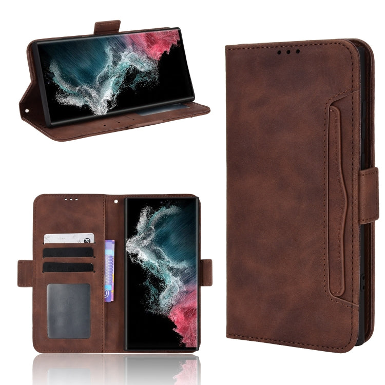 Custodia per telefono in pelle con motivo in pelle di vitello, For Samsung Galaxy S22 Ultra 5G, For Sharp Aquos Wish, For OnePlus 10 Pro 5G, For Umidigi A11s