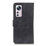 KHAZNEH Custodia per telefono in pelle con trama retrò, For Xiaomi 12 / 12X, For Xiaomi 12 Pro