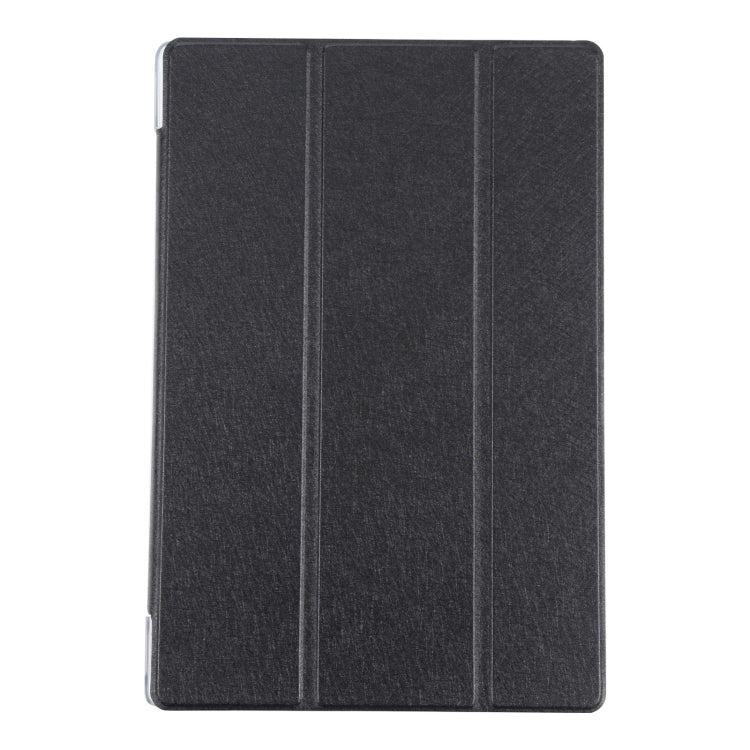 Custodia per tablet 3 pieghe in pelle Silk Texture, For Samsung Galaxy Tab A8 10.5 2021 X200 / X205