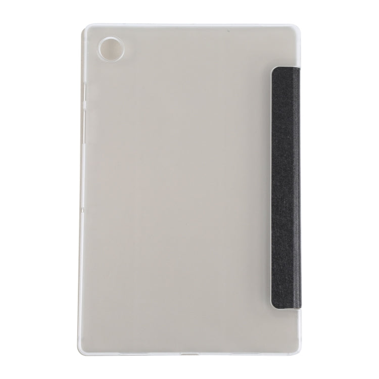Custodia per tablet 3 pieghe in pelle Silk Texture, For Samsung Galaxy Tab A8 10.5 2021 X200 / X205