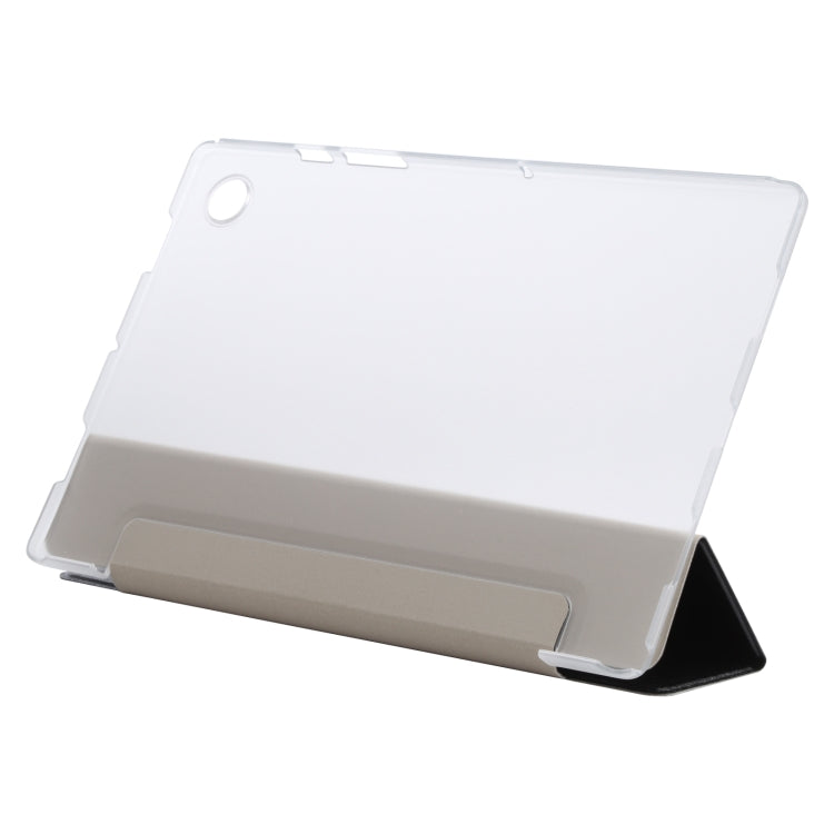 Custodia per tablet 3 pieghe in pelle Silk Texture, For Samsung Galaxy Tab A8 10.5 2021 X200 / X205