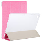 Custodia per tablet 3 pieghe in pelle Silk Texture, For Samsung Galaxy Tab A8 10.5 2021 X200 / X205