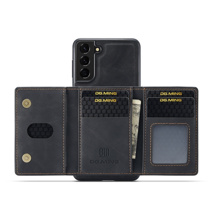 DG.MING M2 Series 3-Fold Multi Card Bag + custodia per telefono con cover posteriore magnetica, For Samsung Galaxy S22 5G, For Samsung Galaxy S22+ 5G, For Samsung Galaxy S22 Ultra 5G