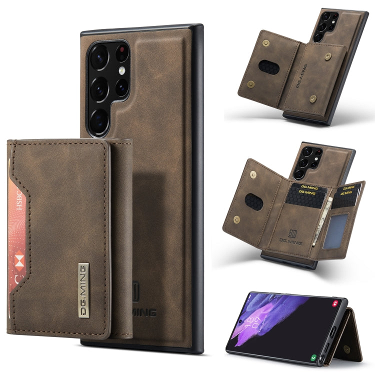 DG.MING M2 Series 3-Fold Multi Card Bag + custodia per telefono con cover posteriore magnetica, For Samsung Galaxy S22 5G, For Samsung Galaxy S22+ 5G, For Samsung Galaxy S22 Ultra 5G