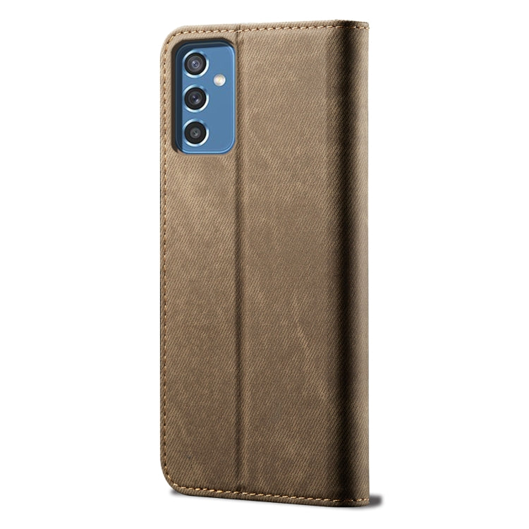 Custodia per telefono in pelle stile casual con trama denim, For Samsung Galaxy A13 5G/4G/A04/A04S