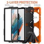 Custodia per tablet in silicone colorato + PC, For Samsung Galaxy Tab A8 10.5 2021 X200 / X205