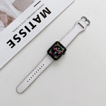 Cinturino in vera pelle con fibbia ovale per Apple Watch Series, 7 45mm / 6&SE&5&4 44mm / 3&2&1 42mm