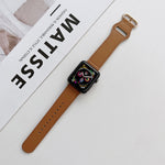 Cinturino in vera pelle con fibbia ovale per Apple Watch Series, 7 45mm / 6&SE&5&4 44mm / 3&2&1 42mm