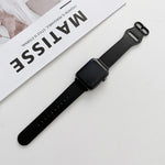 Cinturino in vera pelle con fibbia ovale per Apple Watch Series, 7 45mm / 6&SE&5&4 44mm / 3&2&1 42mm