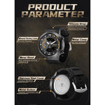 NORTH EDGE HORNET Orologio sportivo luminoso da uomo con doppia sveglia digitale, HORNET