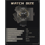 NORTH EDGE HORNET Orologio sportivo luminoso da uomo con doppia sveglia digitale, HORNET