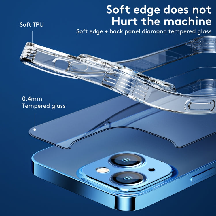 Custodia TPU con vetro temperato per iPhone 13 e 12