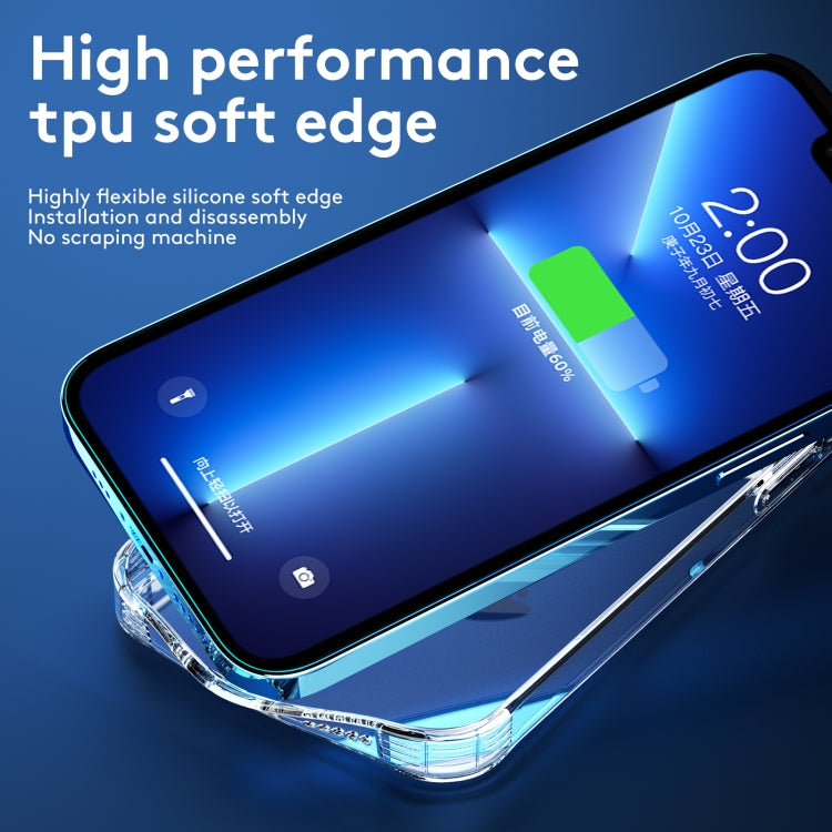 Custodia TPU con vetro temperato per iPhone 13 e 12