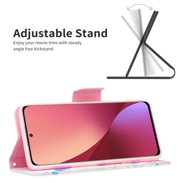 Custodia per telefono in pelle con motivo a disegno colorato, For Xiaomi 12