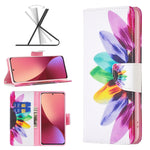 Custodia per telefono in pelle con motivo a disegno colorato, For Xiaomi 12