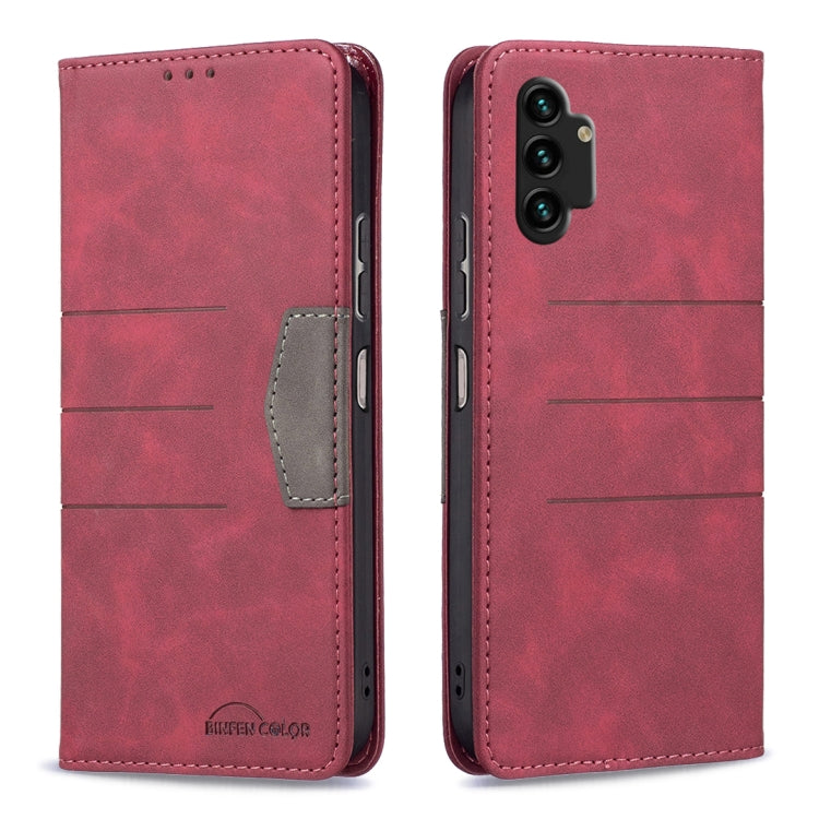 Custodia portafoglio in pelle con chiusura magnetica per Samsung