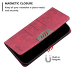 Custodia portafoglio in pelle con chiusura magnetica per Samsung