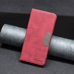 Custodia portafoglio in pelle con chiusura magnetica per Samsung