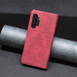 Custodia portafoglio in pelle con chiusura magnetica per Samsung