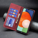 Custodia portafoglio in pelle con chiusura magnetica per Samsung