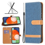 Custodia per cellulare in pelle color denim abbinata, For Samsung Galaxy A13 4G, For Samsung Galaxy A33 5G