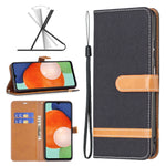 Custodia per cellulare in pelle color denim abbinata, For Samsung Galaxy A13 4G, For Samsung Galaxy A33 5G