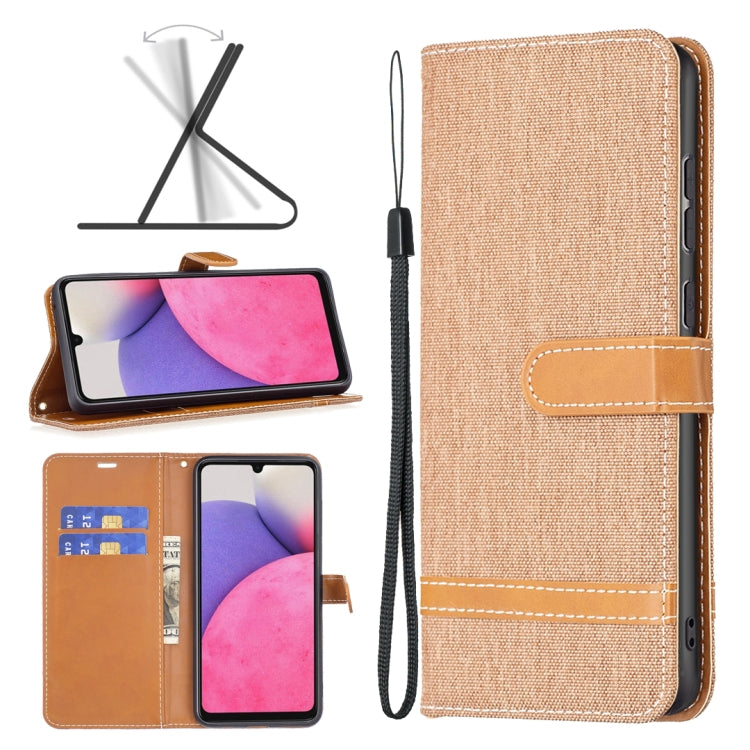 Custodia per cellulare in pelle color denim abbinata, For Samsung Galaxy A13 4G, For Samsung Galaxy A33 5G